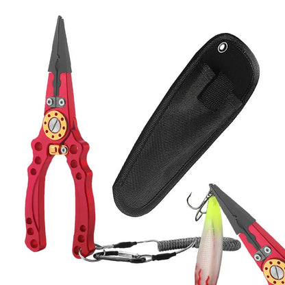 PC Fishing Pliers Fishing Gripper Aluminum Alloy Needle Nose Pliers & Lines