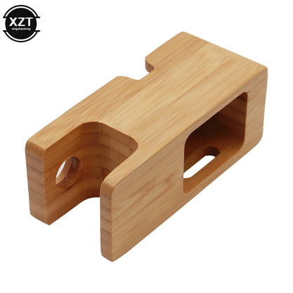 PCNew Charging Dock Stand Station Bamboo Base Charger Holder For Apple Watc