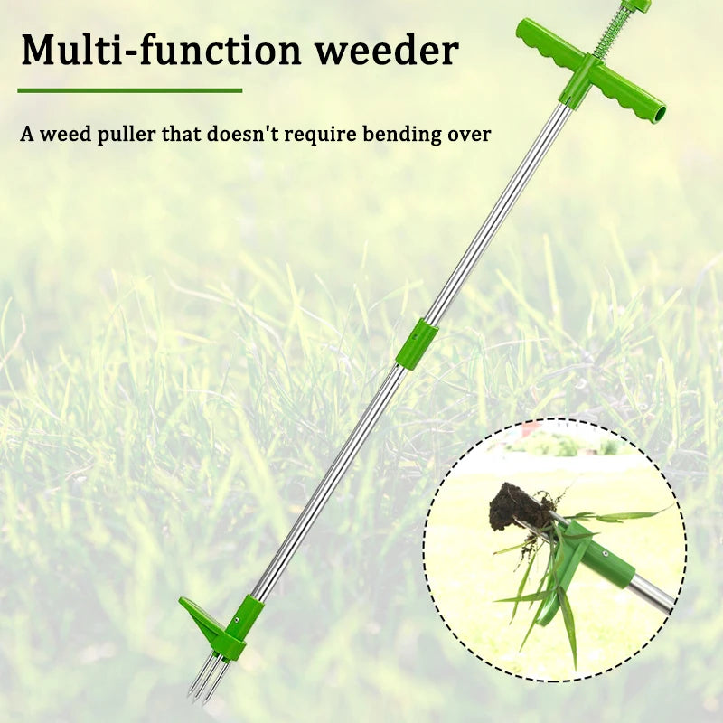 T50 Long Handle Weed Remover Durable Garden Lawn Weeder Outdoor Yard Grass Root Puller Tools Garden Planting Elements