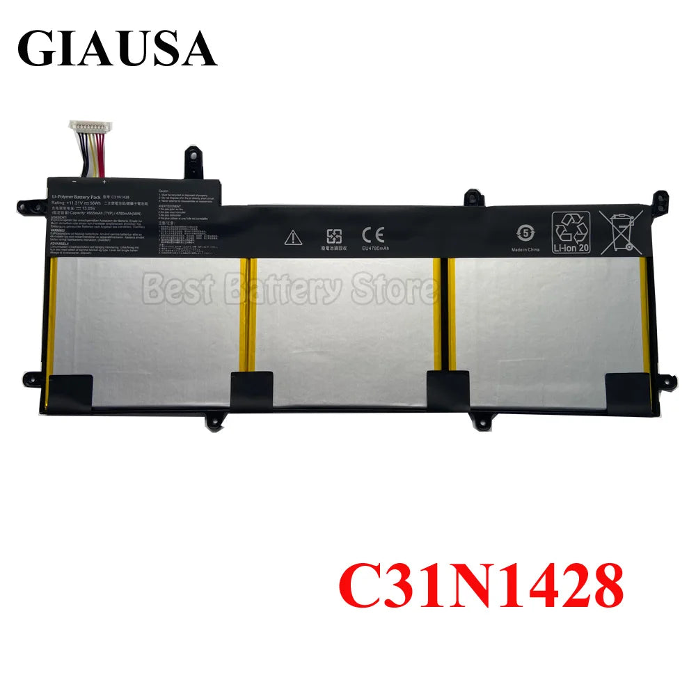 PC C31N1428 Battery For ASUS Zenbook UX305L UX305LA UX305UA C31N1428 3ICP5/91/91 11.31V 56WH