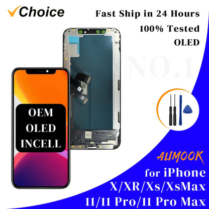 Gtooza_OLED  iPhone X XR XS 11ProMax LCD Incell  iPhone 11 XSMAX OLED Display Touch Screen Digitizer Assembly gtooza.com