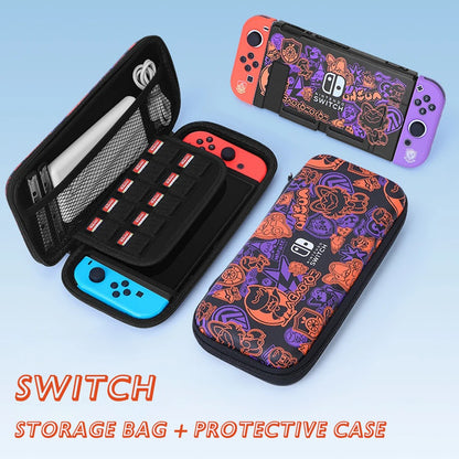 Scarlet Violet For Nintendo Switch OLED EVA Carrying Case Set Bag Base Housing Keycap Shell Game Accessories