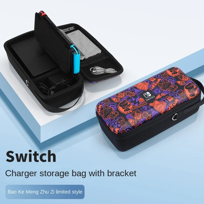 Scarlet Violet For Nintendo Switch OLED EVA Carrying Case Set Bag Base Housing Keycap Shell Game Accessories