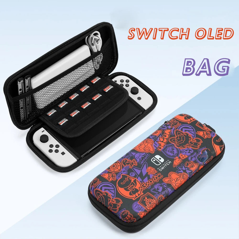 Scarlet Violet For Nintendo Switch OLED EVA Carrying Case Set Bag Base Housing Keycap Shell Game Accessories