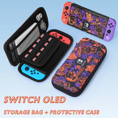 Scarlet Violet For Nintendo Switch OLED EVA Carrying Case Set Bag Base Housing Keycap Shell Game Accessories