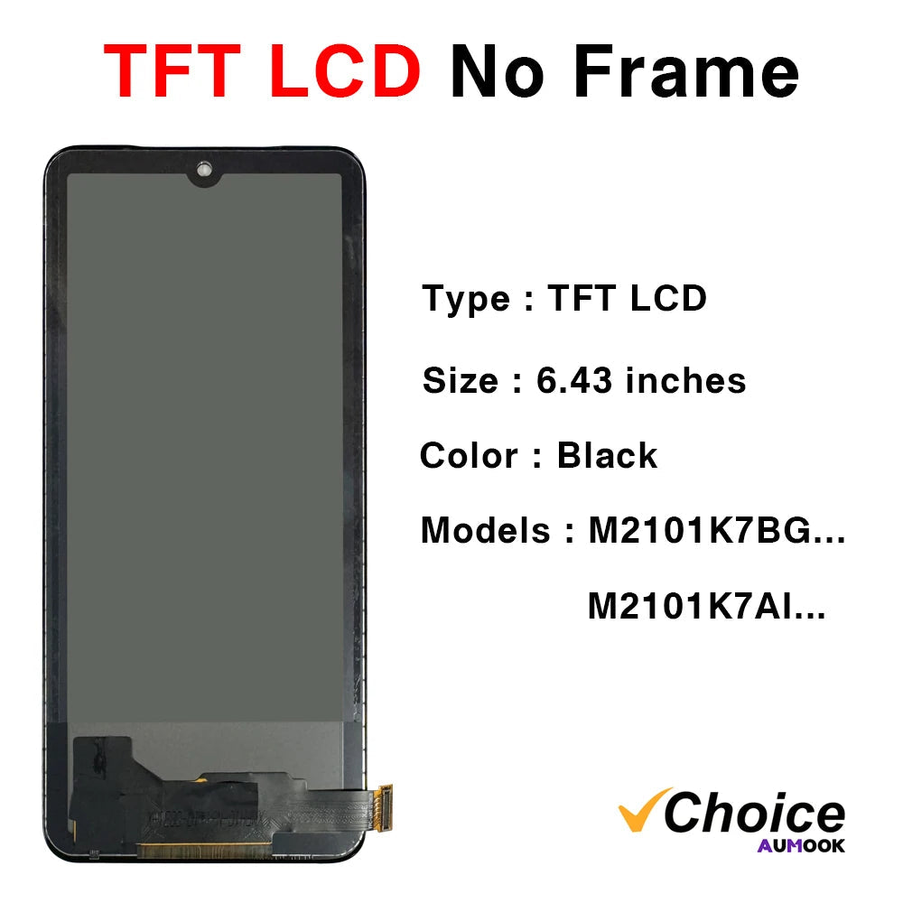 Gtooza_Tested AMOLED  Redmi Note10s Display Touch Screen Digitizer Assembly Parts  Xiaomi Redmi Note10 4G With Frame LCD gtooza.com