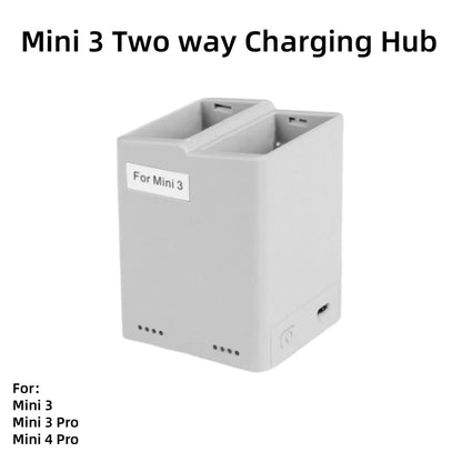 For Mini 3/4Pro Battery Two Way Charging Hub Drone Battery Charger Compatible With Mini 3/3Pro/4Pro Series Drone Accessories