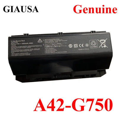 PC Genuine A42-G750 Laptop Battery  ASUS ROG G750 G750J G750JH G750JM G750JS G750JW Notebook Battery 15V 5900mAh/88WH