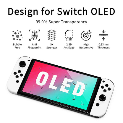 Screen Protector Designed for Switch /Switch OLED With Auto Alignment  Reinforced Glass Screen Protector