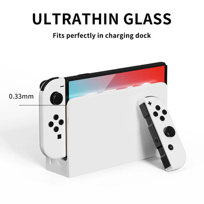 Screen Protector Designed for Switch /Switch OLED With Auto Alignment  Reinforced Glass Screen Protector