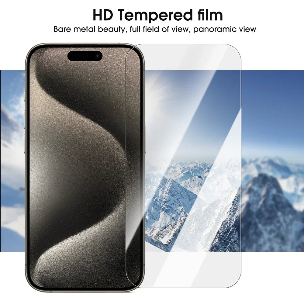 Screen Protectors HD Tempered Glass For iphone 16/16Plus/16Pro Max Full Cover Anti-Scratch Tempered Film For iPhone 16 Series