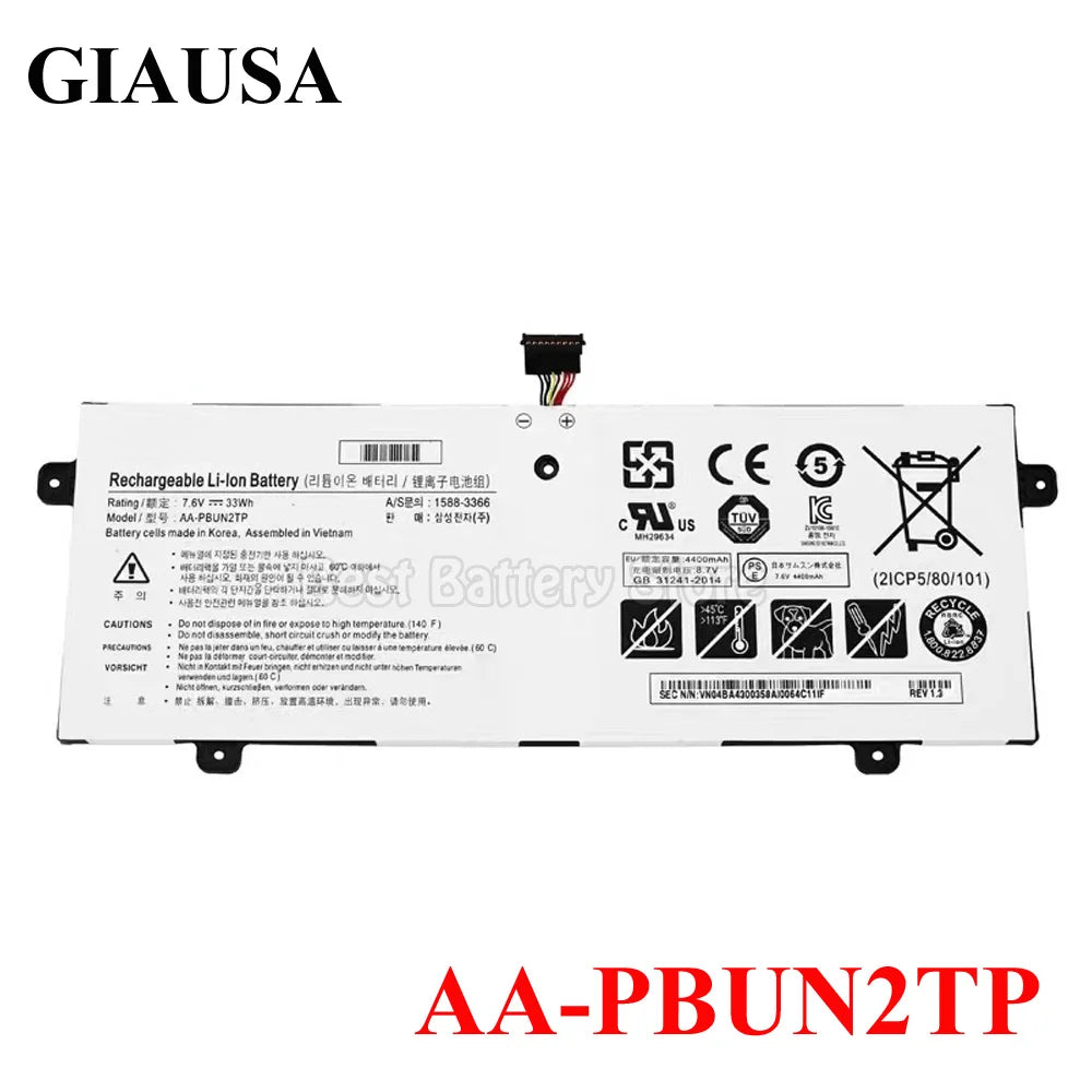 PC AA-PBUN2TP Laptop Battery Replacement For Samsung Chromebook 3 XE500C13-K01US XE500C13-K02US XE500C13-K03US K04US K05US K06US XE