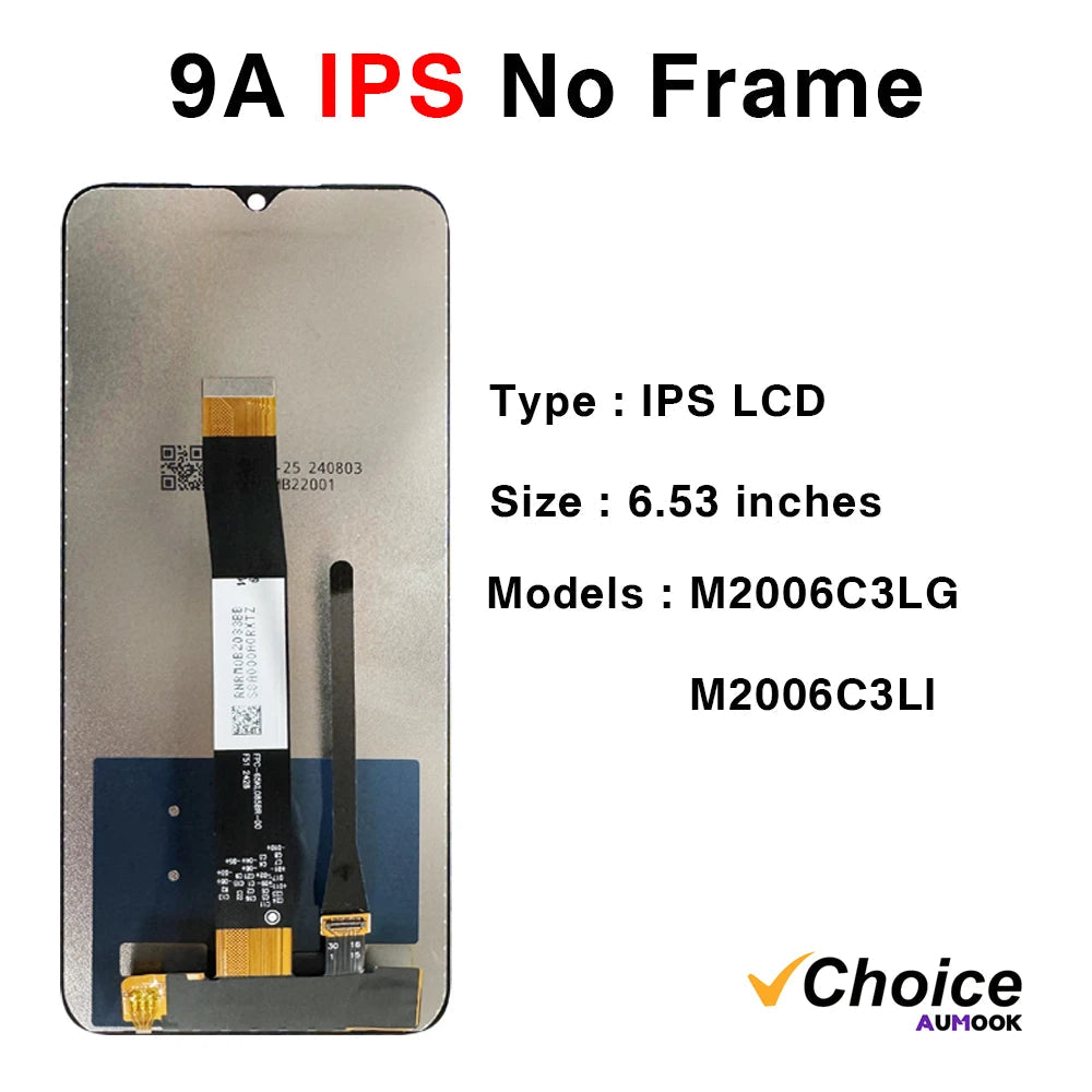 Gtooza_9A/9C IPS LCD  Redmi 9A/9C Display Touch Screen Digitizer Assembly Parts  Xiaomi Redmi 9C/9A With Frame LCD gtooza.com