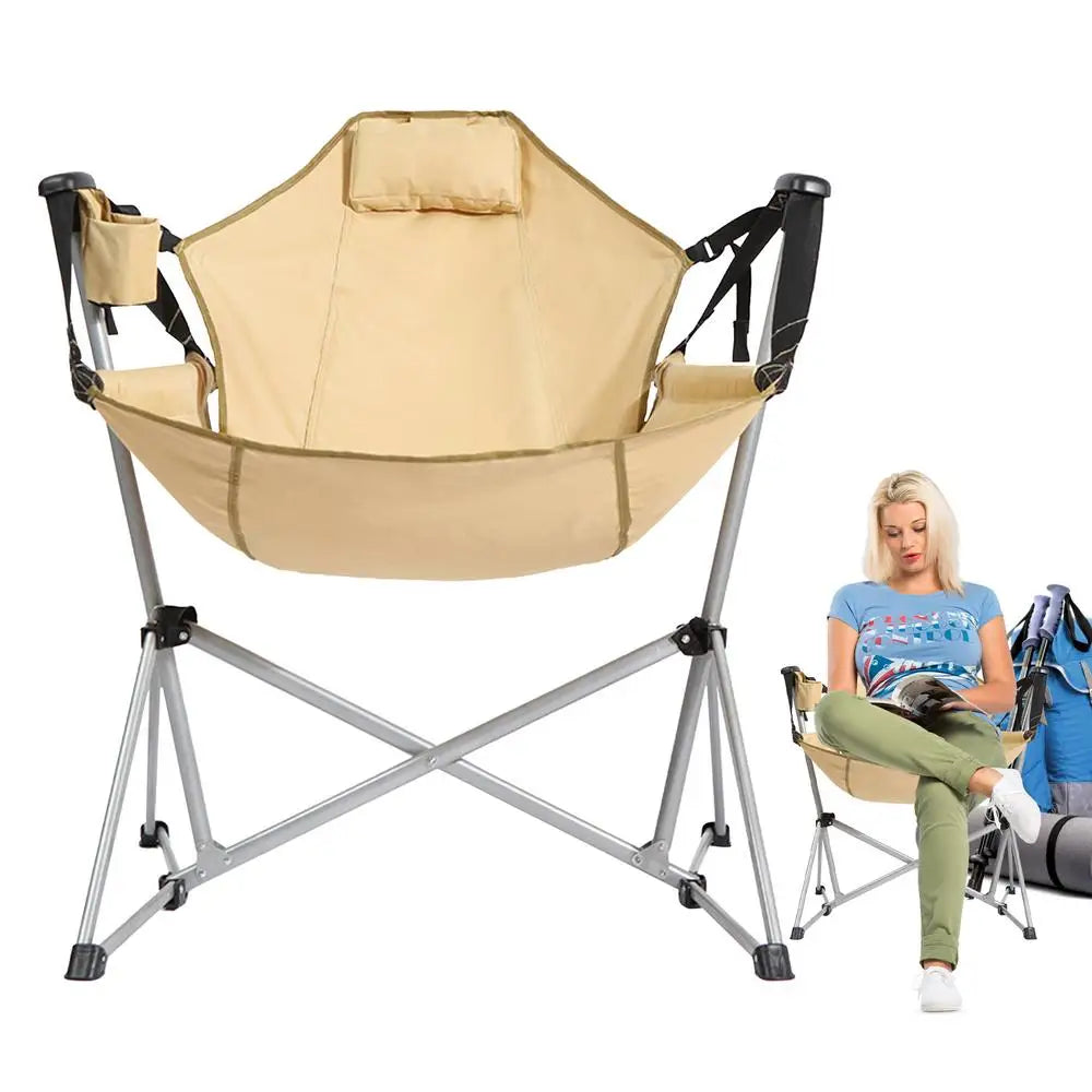 PC Hammock Beach Chair 600D Oxd Swing Chair Adjustable Back 300lbs Support