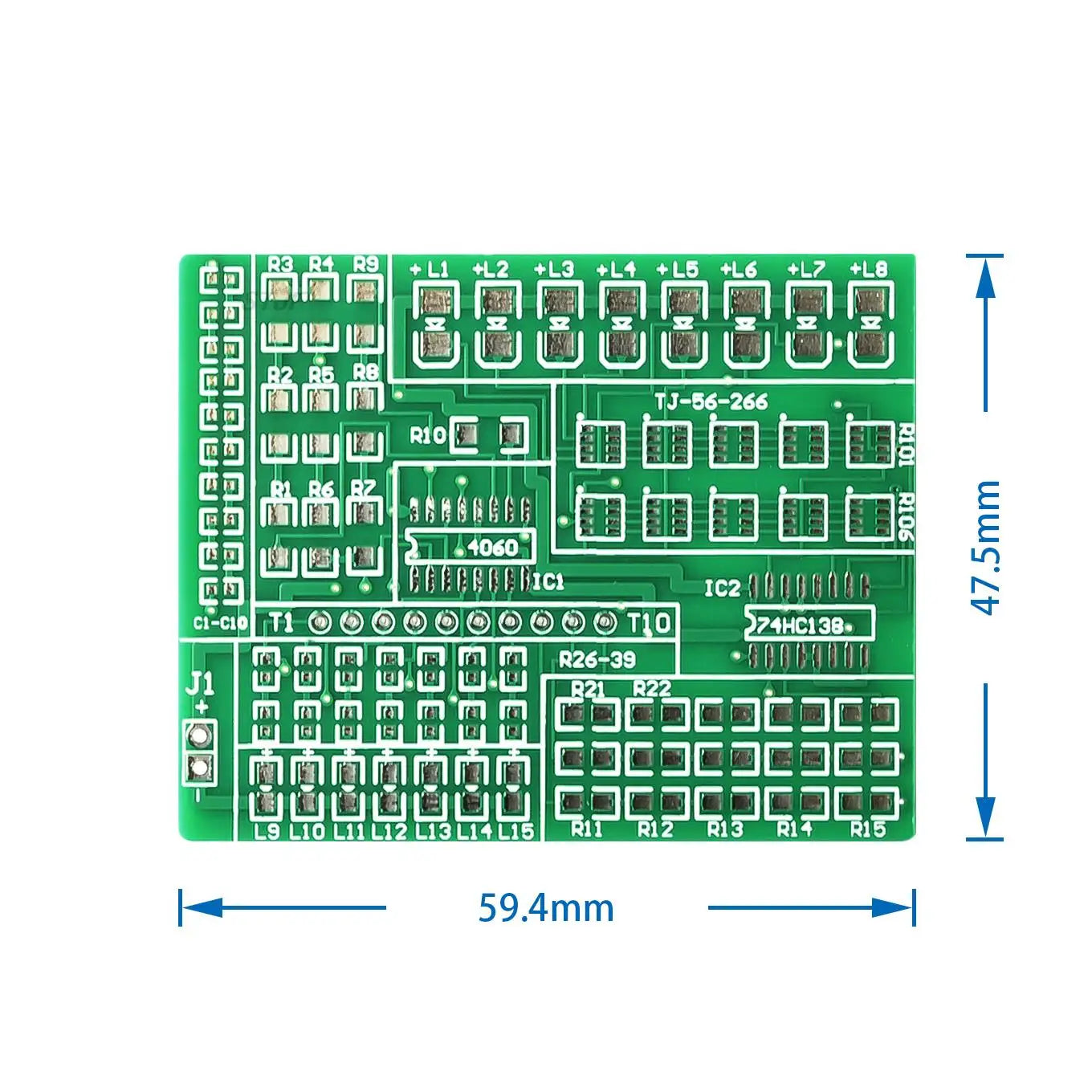 Diy kit 15 color light controller kit 1801 SMD component welding practice board parts electronic production kit