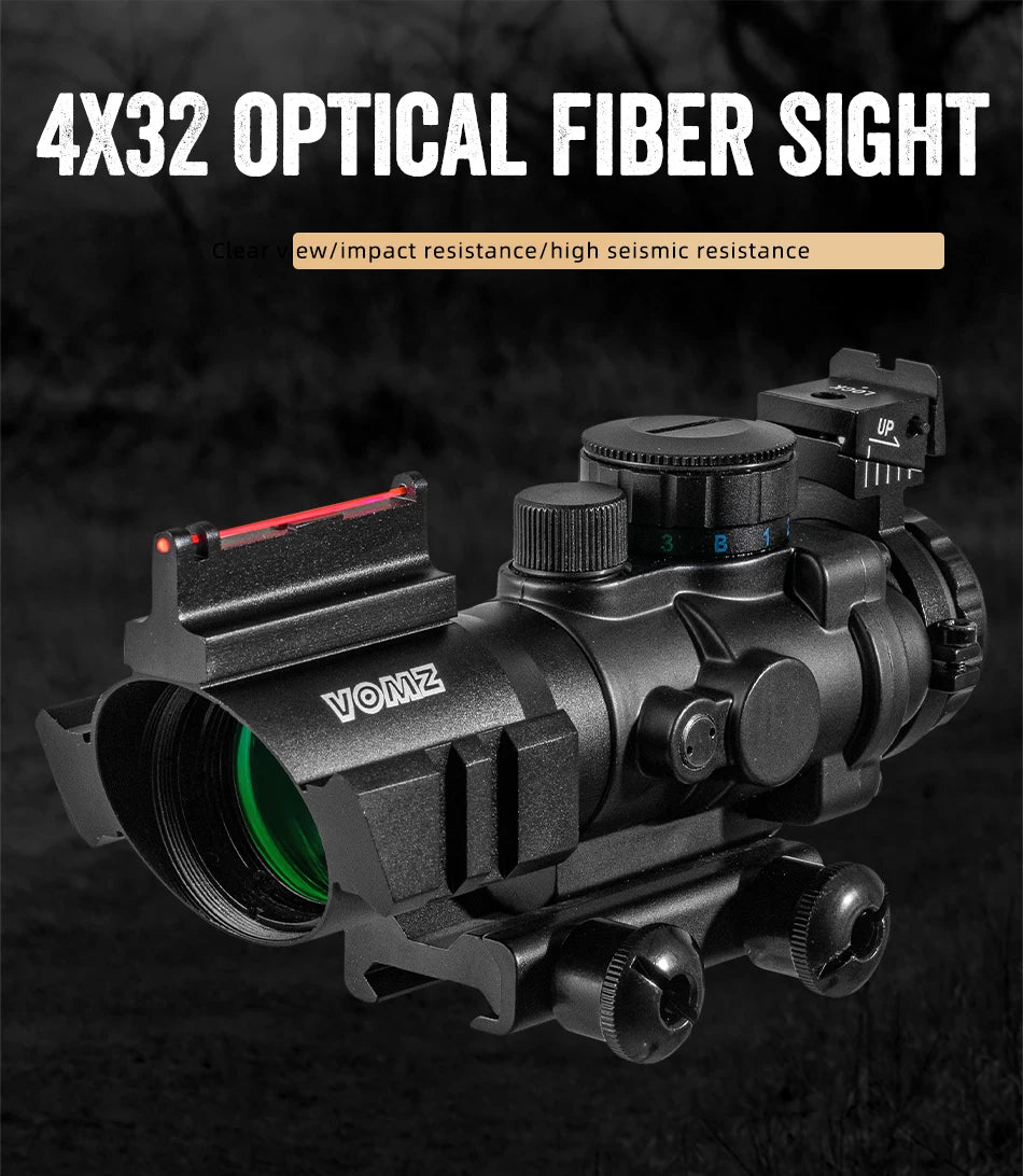 VOMZ 4x32  Riflescope 20mm Dovetail Reflex Optics Scope Tactical Sight Hunting Gun Rifle Airsoft Sniper Magnifier Air Gun