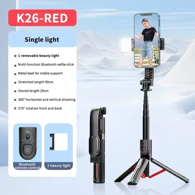 PCSelfie Stick Tripod Extendable Wireless Bluetooth Remote Portable Smartph