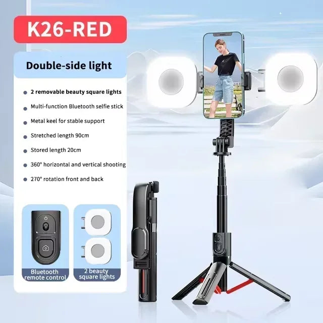 PCSelfie Stick Tripod Extendable Wireless Bluetooth Remote Portable Smartph