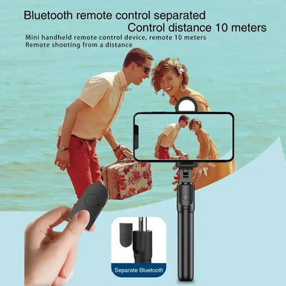 PCSelfie Stick Wireless Bluetooth Selfies Stick With Fill Light Foldable Po