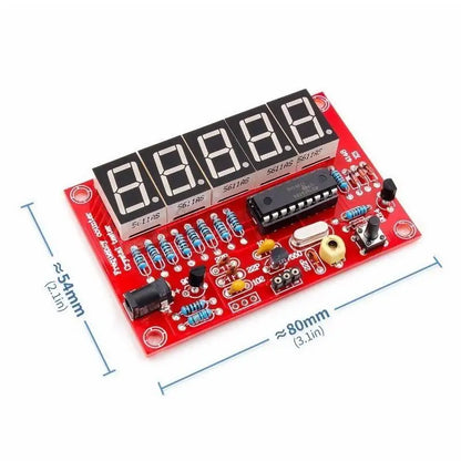 Set 1Hz-50MHz DIY Digital LED Frequency Counter Crystal Oscillator Meter Tester Kit Five-Digit Digital Tube Display DIY Kit