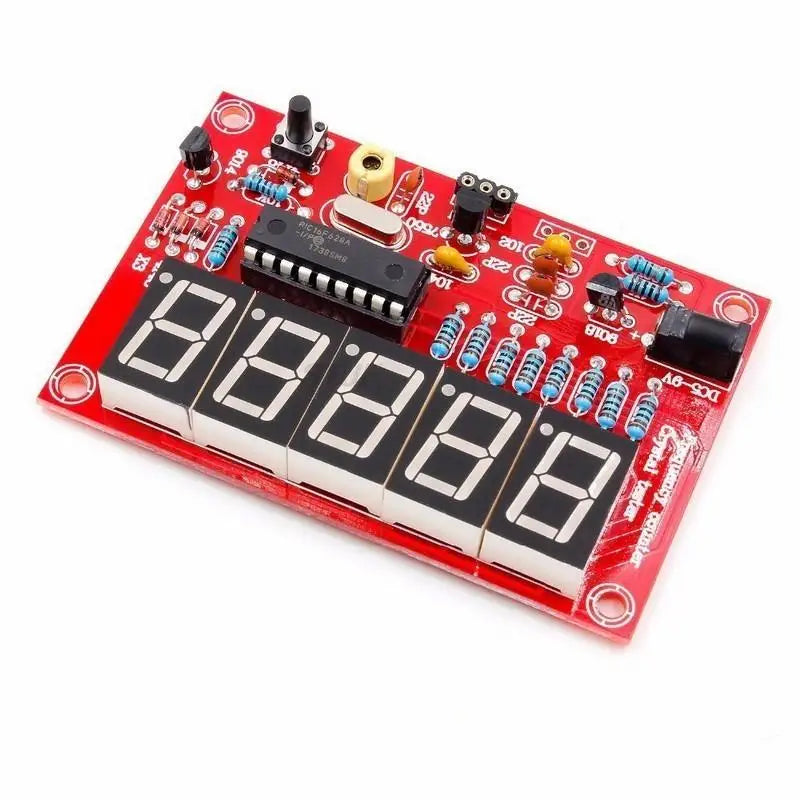 Set 1Hz-50MHz DIY Digital LED Frequency Counter Crystal Oscillator Meter Tester Kit Five-Digit Digital Tube Display DIY Kit