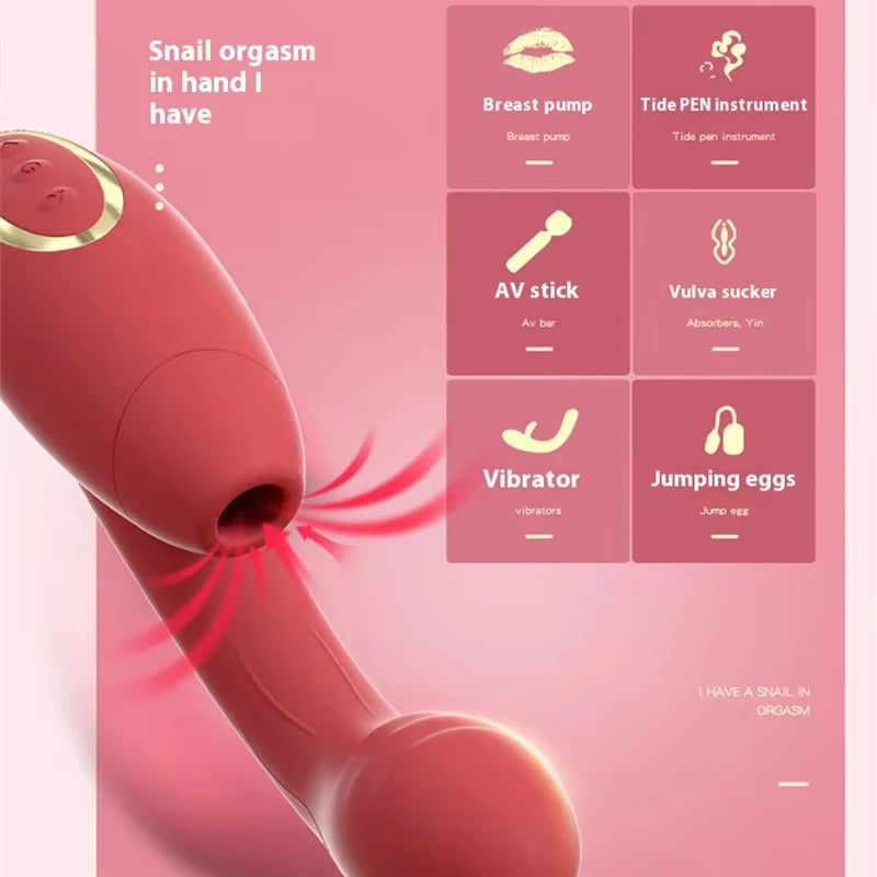 GtoozaSex Toys Double Head Vibration Sucking vibrating egg G-Spot vagina Clitoral climax Stimulator Massager Adult supplies Dildo 18+