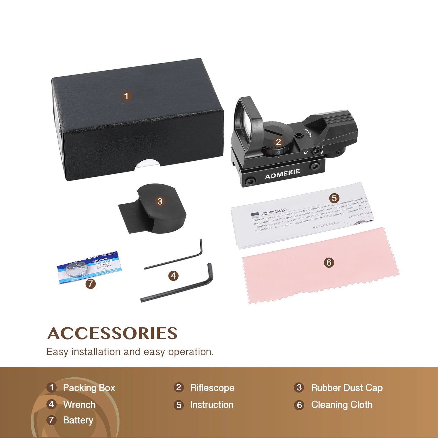 Red Green Dot 4 Reticles Reflex Sight Tactical with 20mm Mount Rail