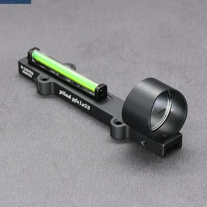 Shooin Hunting Optics 1x 28mm Fiber Lightweight Green Red Dot Sight RIB 9-11mm Mount Base