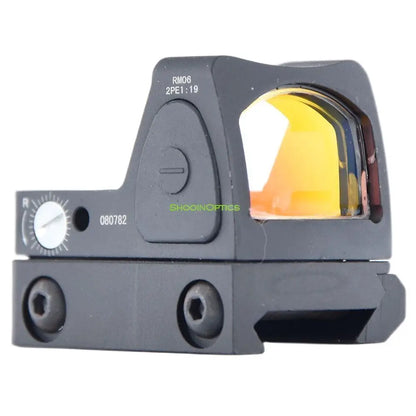 Shooin Optics Red Dot Sight Collimator High Low 20mm Picatinny Rail Mount Base With Anti-Reflective Protective Lens Cover