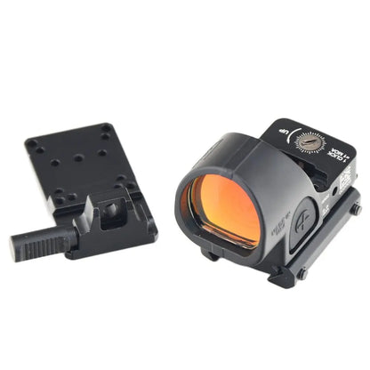 Shooin Optics Red Dot Sight Collimator High Low 20mm Picatinny Rail Mount Base With Anti-Reflective Protective Lens Cover