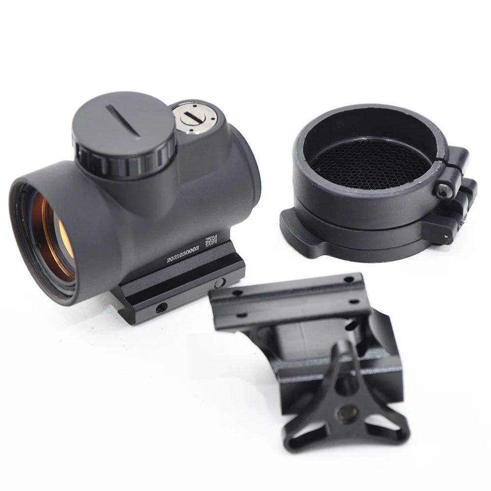 Shooin Optics Red Dot Sight Collimator High Low 20mm Picatinny Rail Mount Base With Anti-Reflective Protective Lens Cover