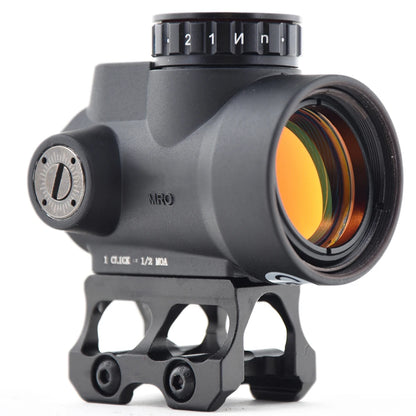 Shooin Optics Red Dot Sight Collimator High Low 20mm Picatinny Rail Mount Base With Anti-Reflective Protective Lens Cover