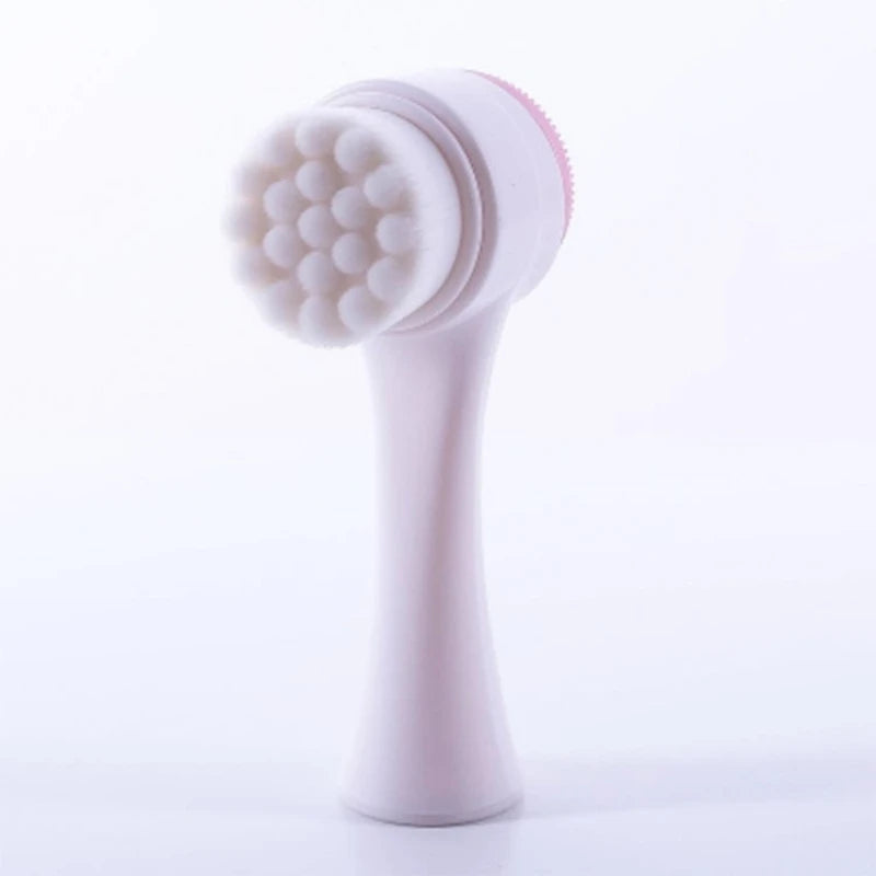 Silicone Face Cleansing Brush Double-Sided Facial Cleanser Blackhead Removal Pore Cleaner Exfoliator Face Scrub Skin Care Tool