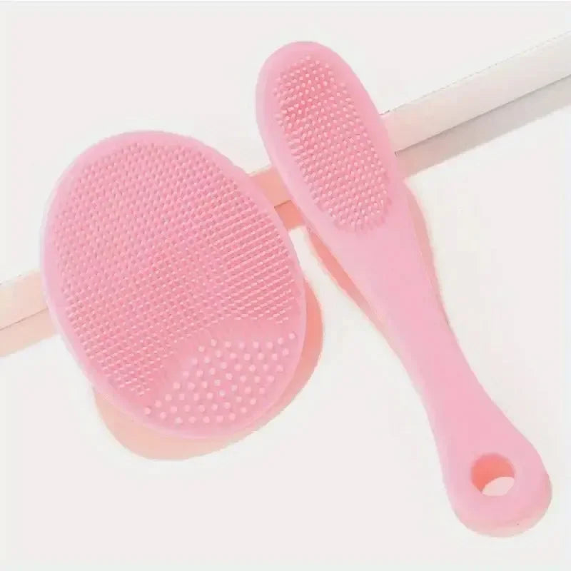 Silicone Facial Brush Cleaner Portable Blackhead Double-sided Massage Brushes Beauty Cleaning Tool Facial Nasal Scrub Skin Care