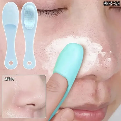 Silicone Facial Brush Cleaner Portable Blackhead Double-sided Massage Brushes Beauty Cleaning Tool Facial Nasal Scrub Skin Care