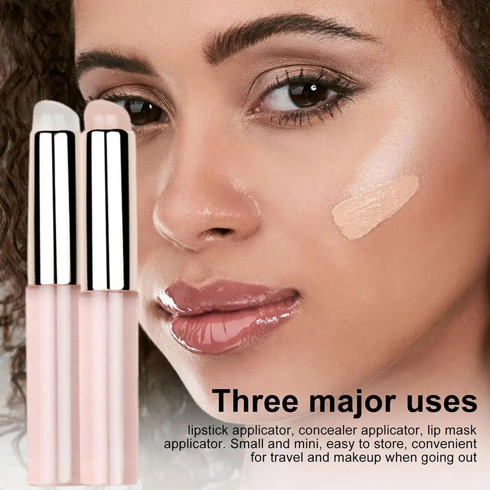 Silicone Lip Brush Angled Concealer Makeup Brush Tool Portable Round Head Like Fingertips Q Soft Lipstick Brush Concealer Brush