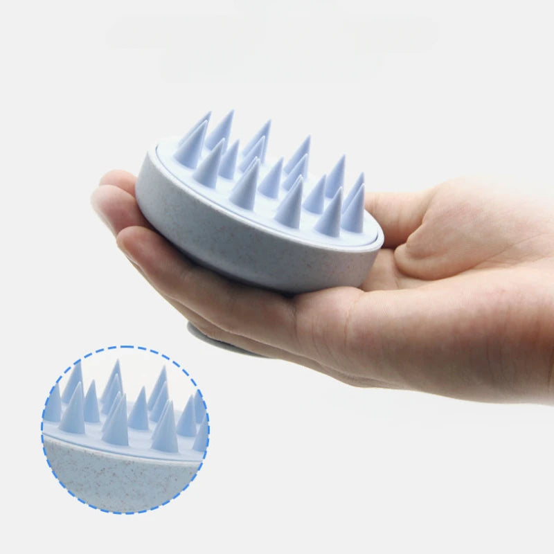 PC Silicone Shampoo Brush Head Scalp Massage Comb Hair Washing Comb Body Ma