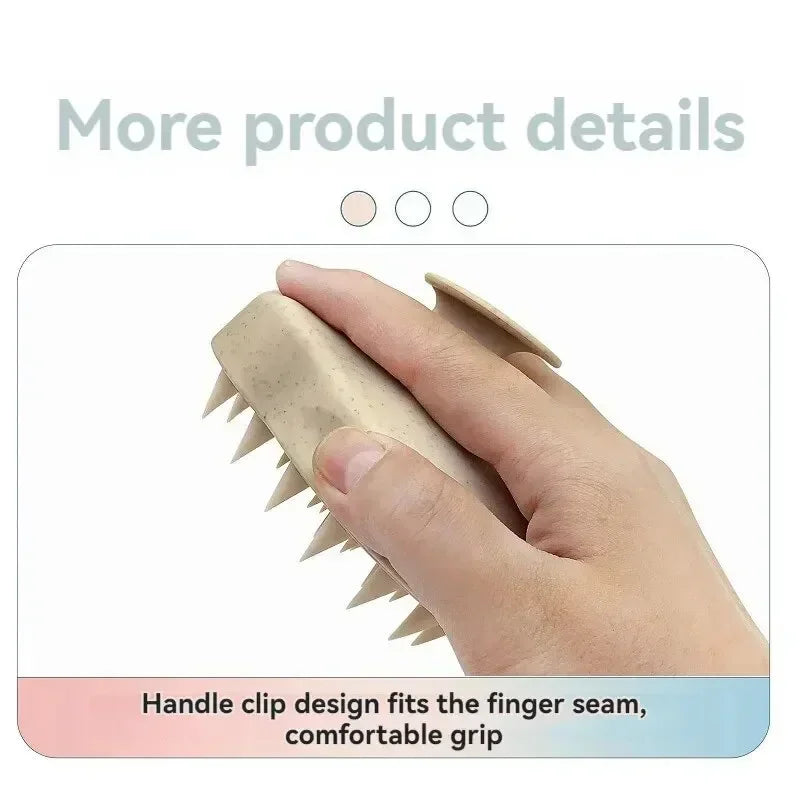 PC Silicone Soft Shampoo Brush Massage Head Comb Scalp Care Anti-Itch Scratching Comb Hair Care Set Bath Accessories