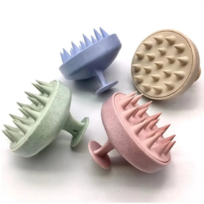 PC Silicone Soft Shampoo Brush Massage Head Comb Scalp Care Anti-Itch Scratching Comb Hair Care Set Bath Accessories