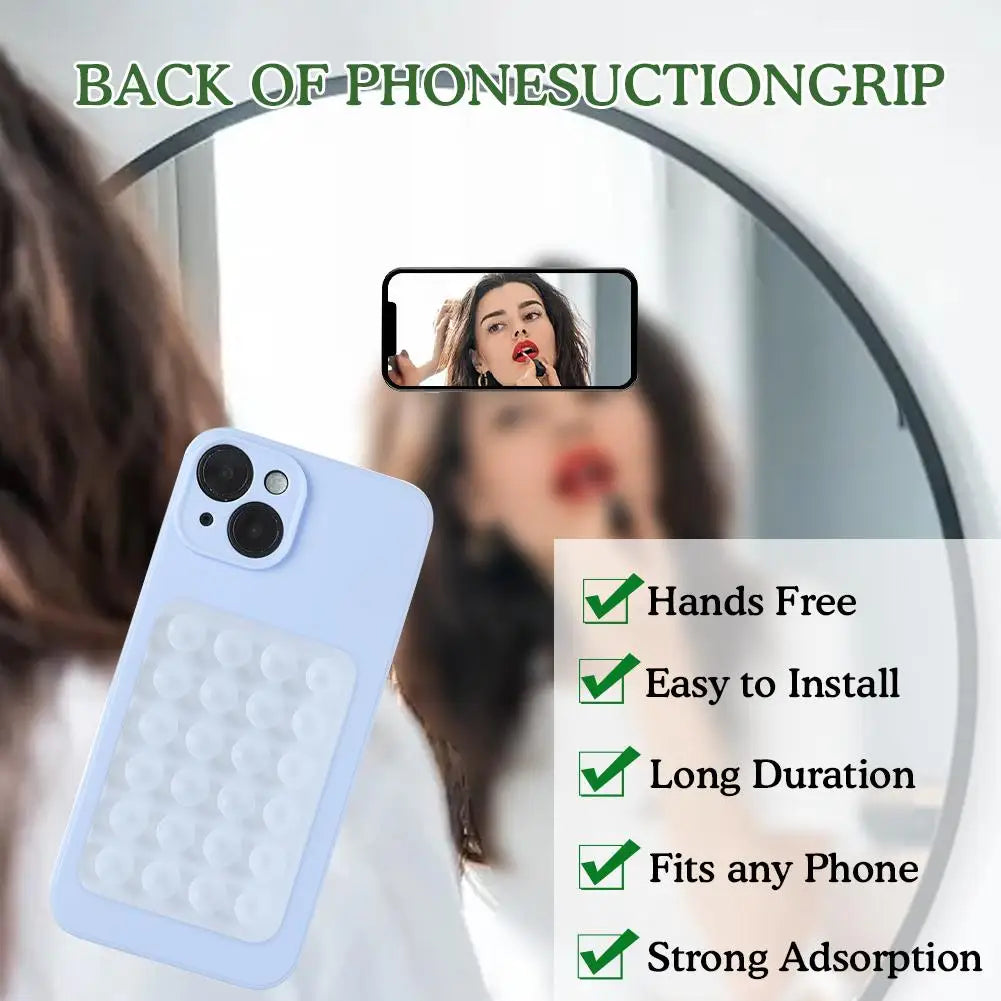 PC Silicone Suction Cup Mobile Phone Case Silicon Adhesive Phone Stand Sticky For Cell Phone Non Slip Phone Mount Accessories D1U6