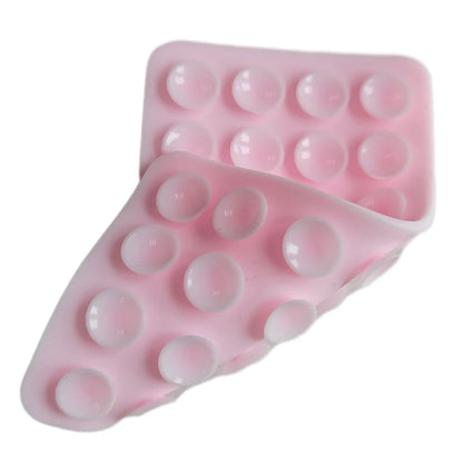 PC Silicone Suction Pad Double Sided For Mobile Phone Fixture Suction Cup Backed Adhesive Silicone Rubber Sucker Pad For Fixing