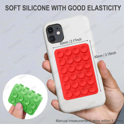 PC Silicone Suction Phone Holder Adhesive Suction Cup Wall cupping phone pack Single-Sided Case Mount  Tiktok Videos Selfies