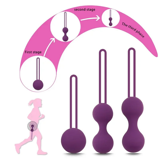 GtoozaSilicone Vaginal Kegals Sex Toys  Women Vagina Tighten Exercise Chinese Pelvic Floor Balls Anal Plug Muscle Trainer