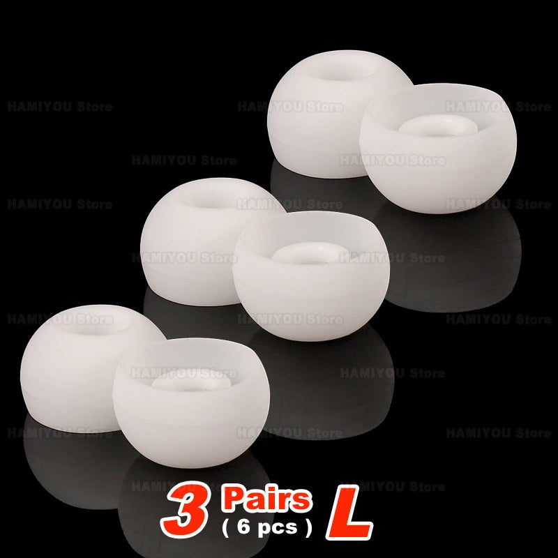 PC Silicone in Ear Headphone Eartip L M S Wired Earphone Noise Reduction Replacement Earplug Ear Plugs Soft Earbuds Cap Bowl shaped