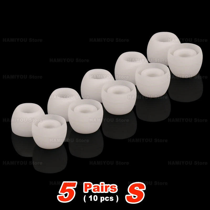 PC Silicone in Ear Headphone Eartip L M S Wired Earphone Noise Reduction Replacement Earplug Ear Plugs Soft Earbuds Cap Bowl shaped