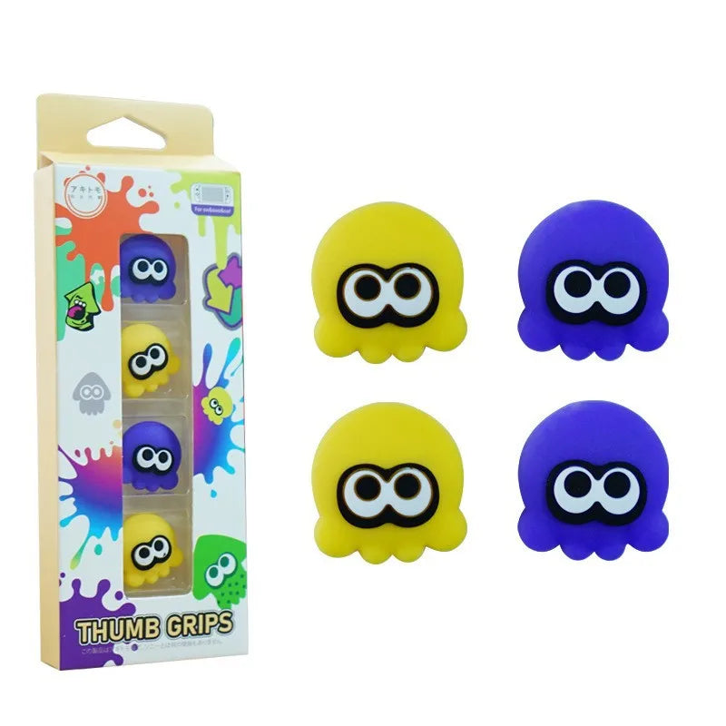 Silicone soft thumb stick handle cap game handle protective sleeve octopus squid for Switch Oled NS Joycon thumb stick shell