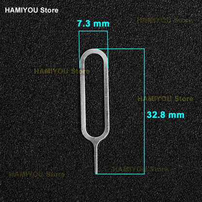 PC Sim Card Tray Removal Eject Pin Key Tool Stainless Steel Needle For IPhone Samsung XIAOMI to Open Remover Needle Tool Extractor