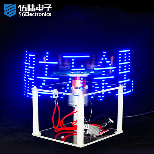 Single Side Cross Rotating LED Display DIY Electronic Kit Rotating Welding Spare Parts with Programming