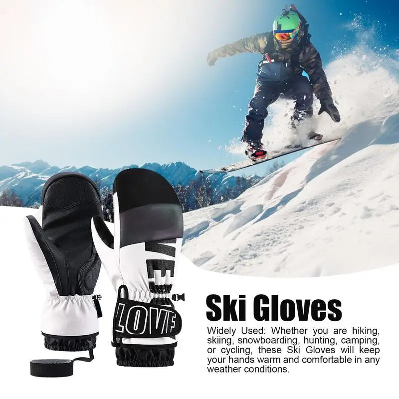 PC Skiing Gloves Snowboard Mittens Touchscreen Skiing Gloves Waterproof The