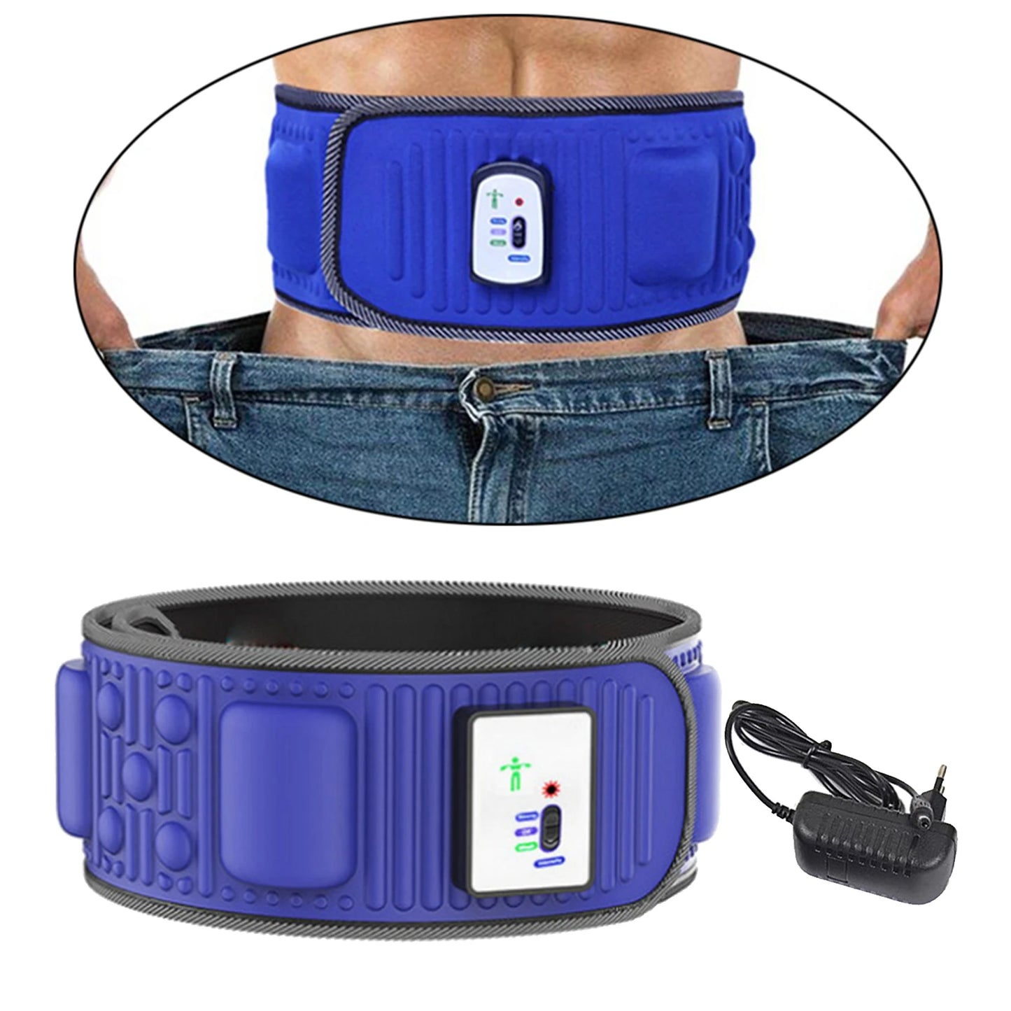 PC Slimming Belt Training Stimulator Vibrating Belly Waist Trainer Massager